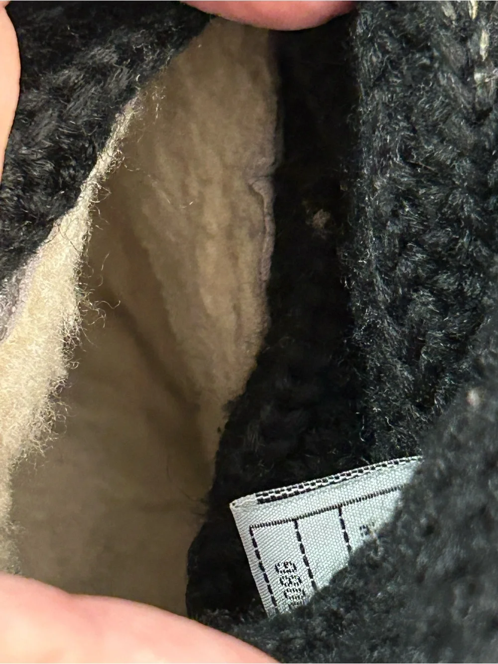 UGG Black Classic Cardy Knit Button Tall Boots S/N 5819